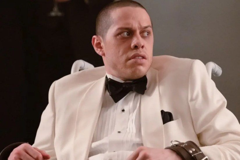 Pete Davidson looks alarmed in The Home movie